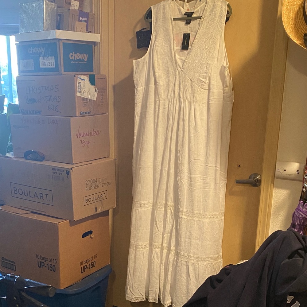 Lane Bryant White Maxi Dress